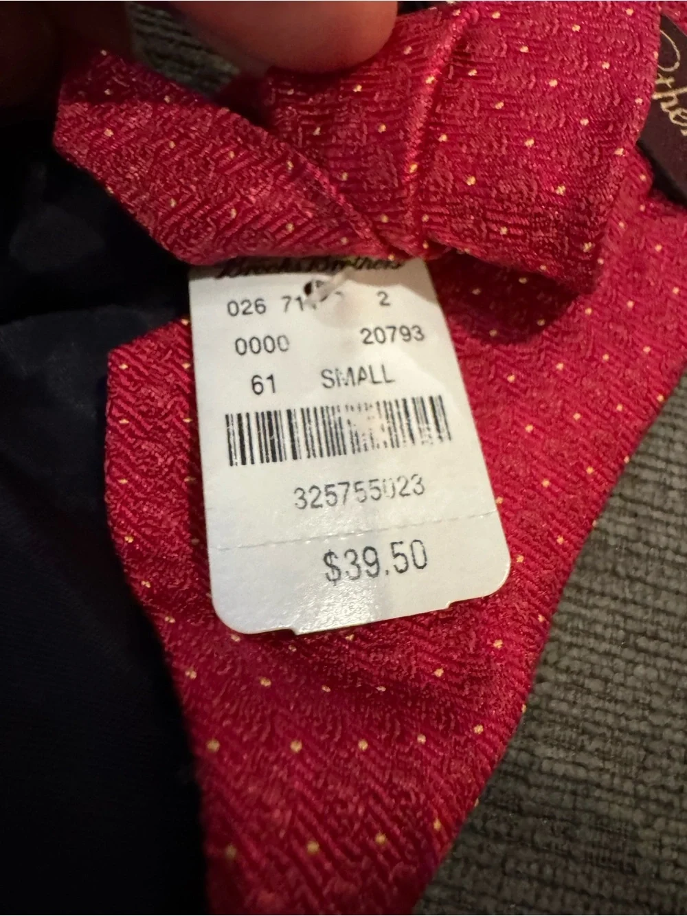 Brooks Brothers Boys, Youth NWT Red Pure Silk Tie - Small